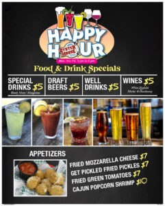 Happy Hour Poster with pricing