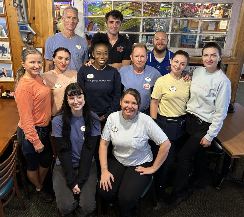 Group Shot Gulf Shores servers and managers and back of the house